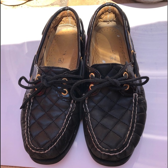 Sperry Quilted Mocassins Loafers Shoes Black Size 8 - Picture 16 of 16